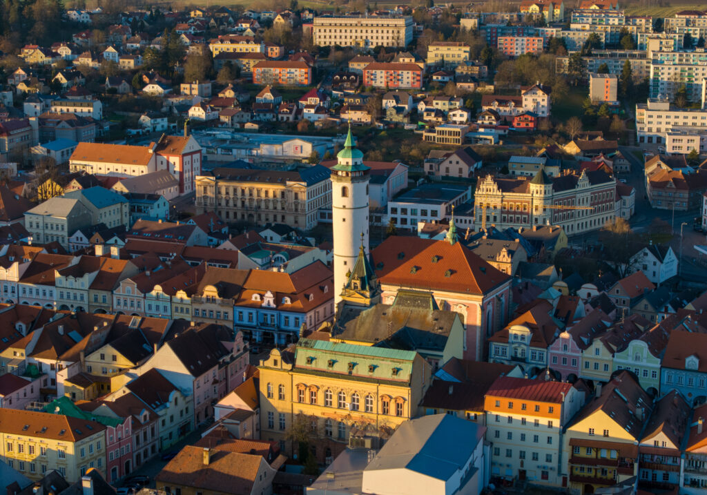 Historické centrum Domažlic s městskou věží